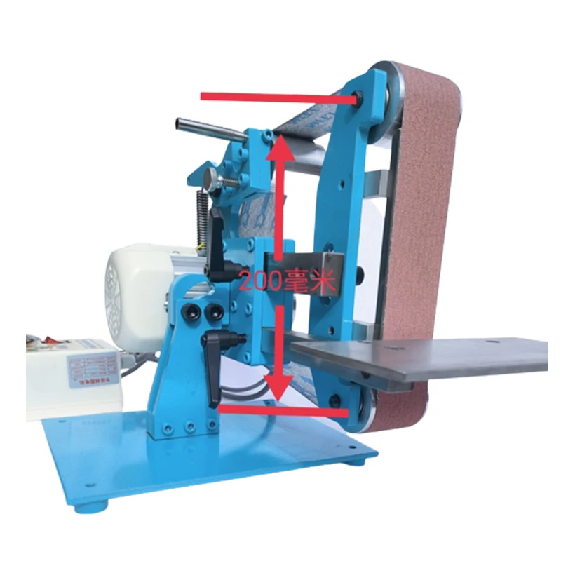 0.75KW Multifunctional Belt Sander Vertical And Horizontal Mini Belt Machine Metal Polishing and Grinding Machine