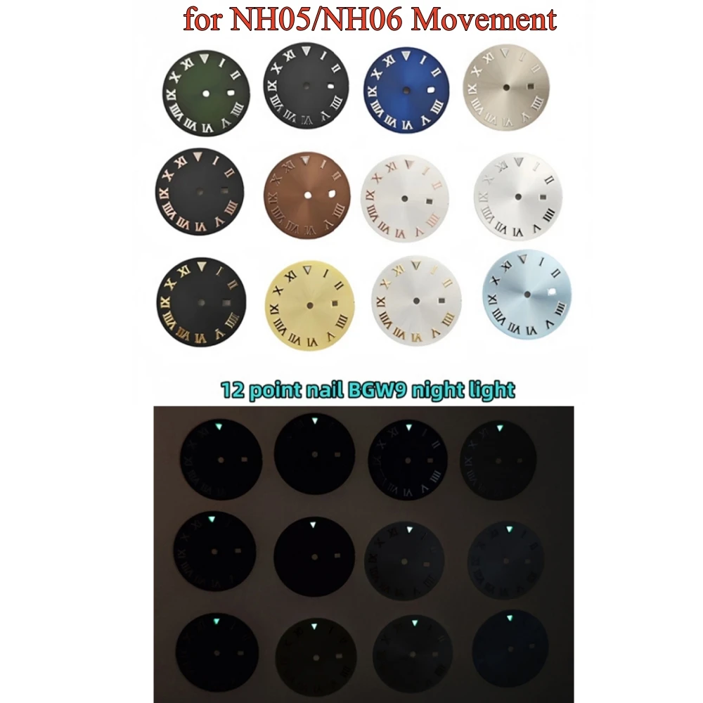 BGW9 Luminous Watch Dial for NH05 31MM Watch Dial Women's Mechanical Watch Modification Parts