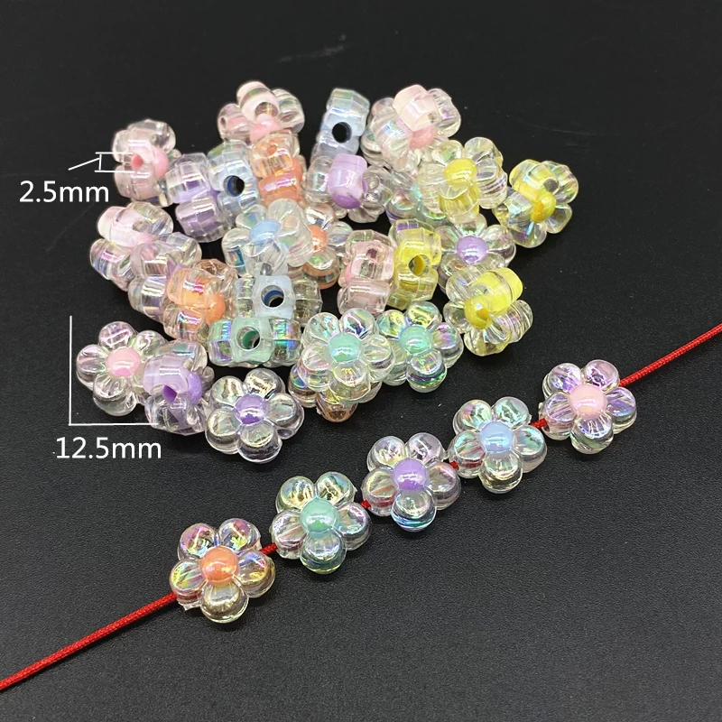 20 pcs AB Color Heart Acrylic Beads Star Shape Charms Bracelet Necklace For Jewelry Making DIY Accessories #ZZ04