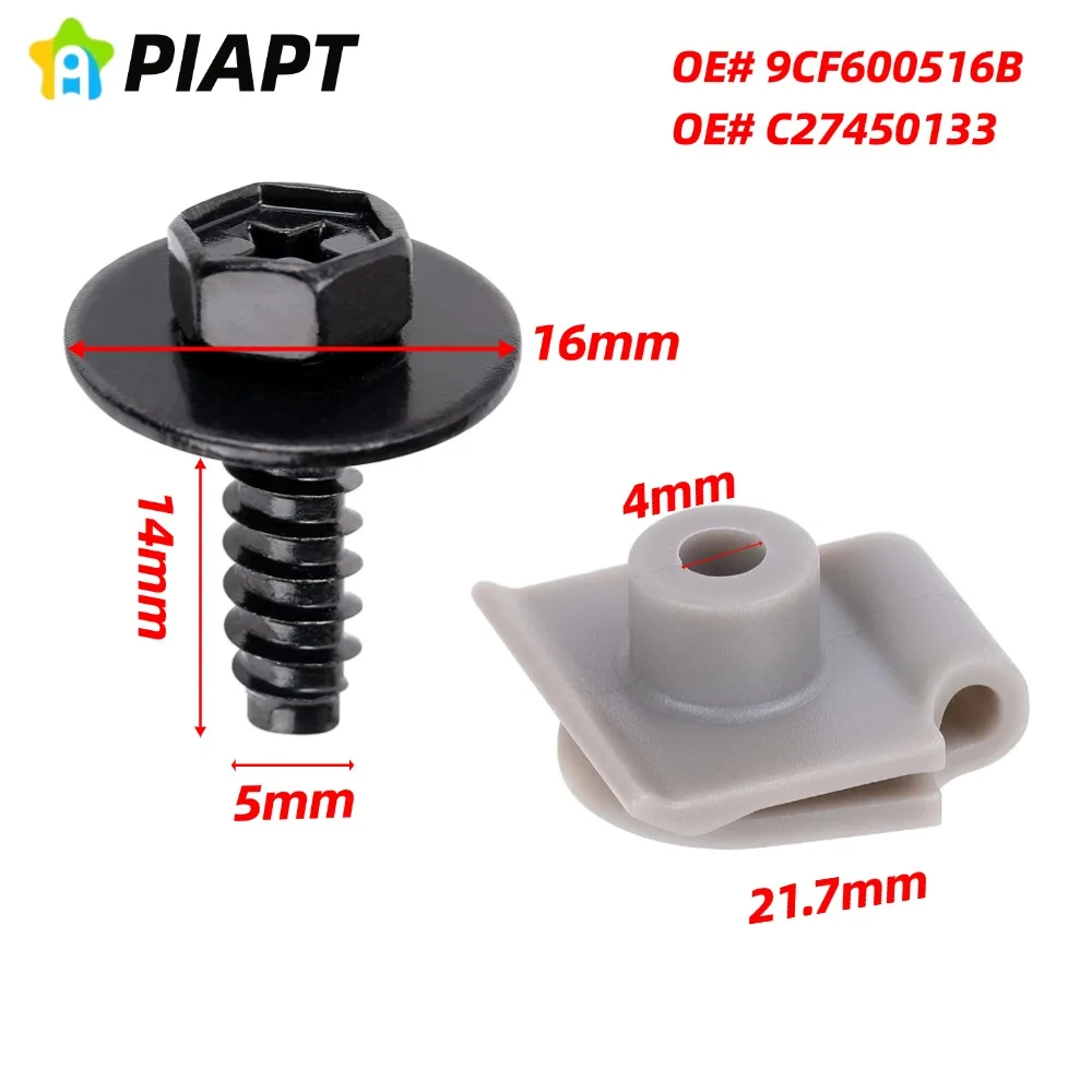 10set OE#C274-50-133 9CF6-00-516B Front Bumper Retainer Nut with Screw Kit for Mazda 2 3 5 6 CX-3 CX-30 CX-5 MX-30