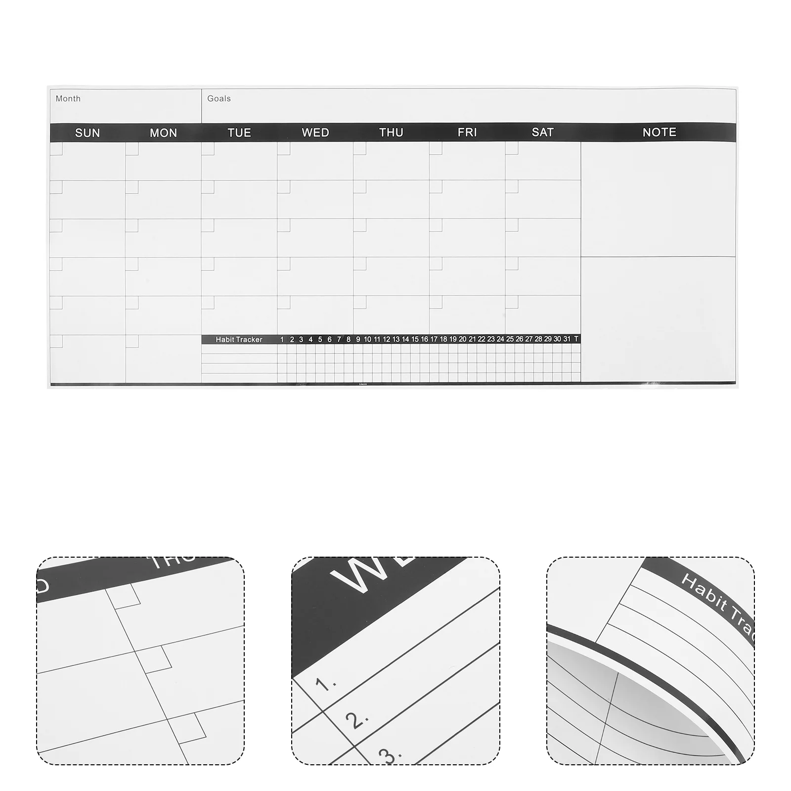 Blackboard Calendar Schedule Week Dry Erase Wall Whiteboard Weekly College Essentials Hanging