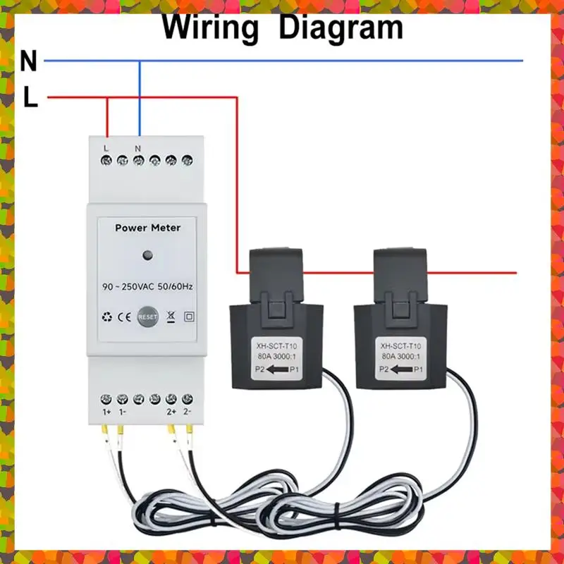 

Акция! Tuya Smart Wi-Fi счетчик энергии двунаправленный 2-канальный Din-рейка с монитором приложения 80A CT экспорт и импортная мощность AC110V/2