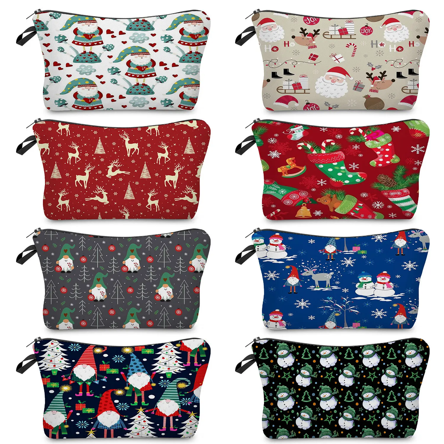 

Toiletry Bag Portable Customizable Travel Cartoon Snowman Printed Cosmetic Bags For Women Ladies Makeup Organizer Bags Beach