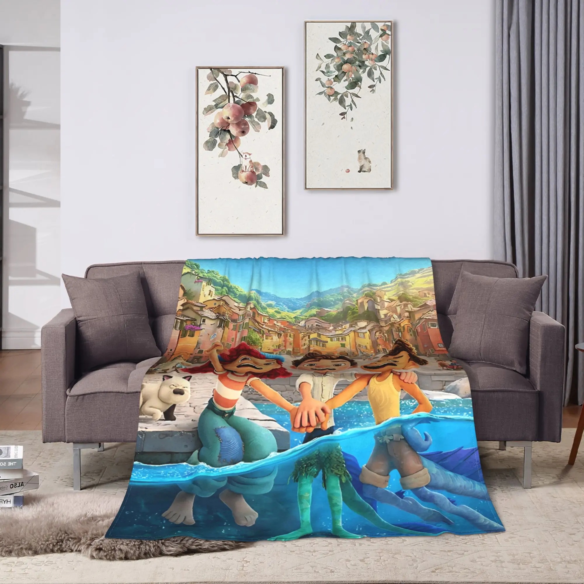 الكرتون LUCA بطانية لينة دافئة مريحة أفخم الفراش يلقي للطلاب غرفة المعيشة الفانيلا المفرش غطاء السرير