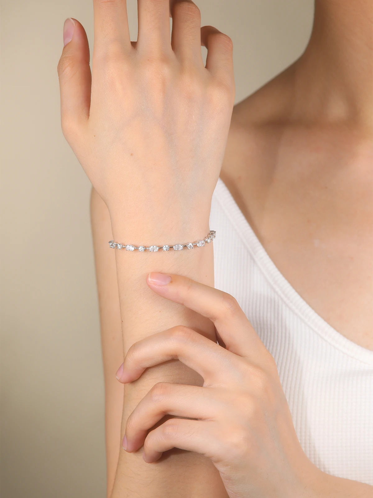 Gelang Berlian Persegi Moissan - Moissanite Tennis Bracelet 925 Sterling ulasan dan harga