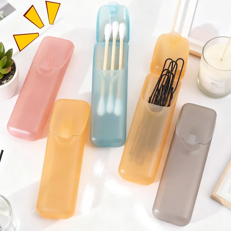 Portable Toothpick Holder Needle Cotton Swab Case Outdoor Travel Mini Storage Box Reusable Toothpick Dispenser Restaurant Supply