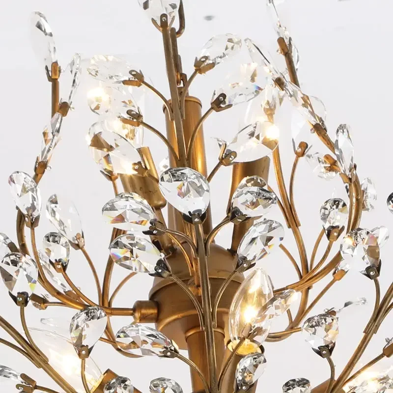 Lustre en cristal au design moderne, éclairage d'intérieur, luminaire décoratif de plafond, idéal pour une chambre à coucher ou une cuisine