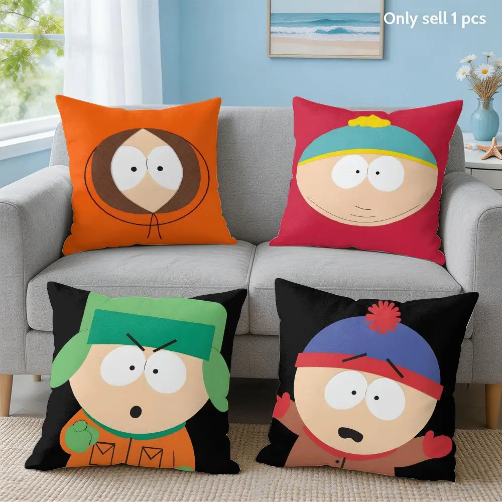 S-South-S-P-Park Towelie Cushion Cover Soft Short Plush Throw Pillow Cover Hidden Zipper Cutecore Sofa Bedroom Home Decor