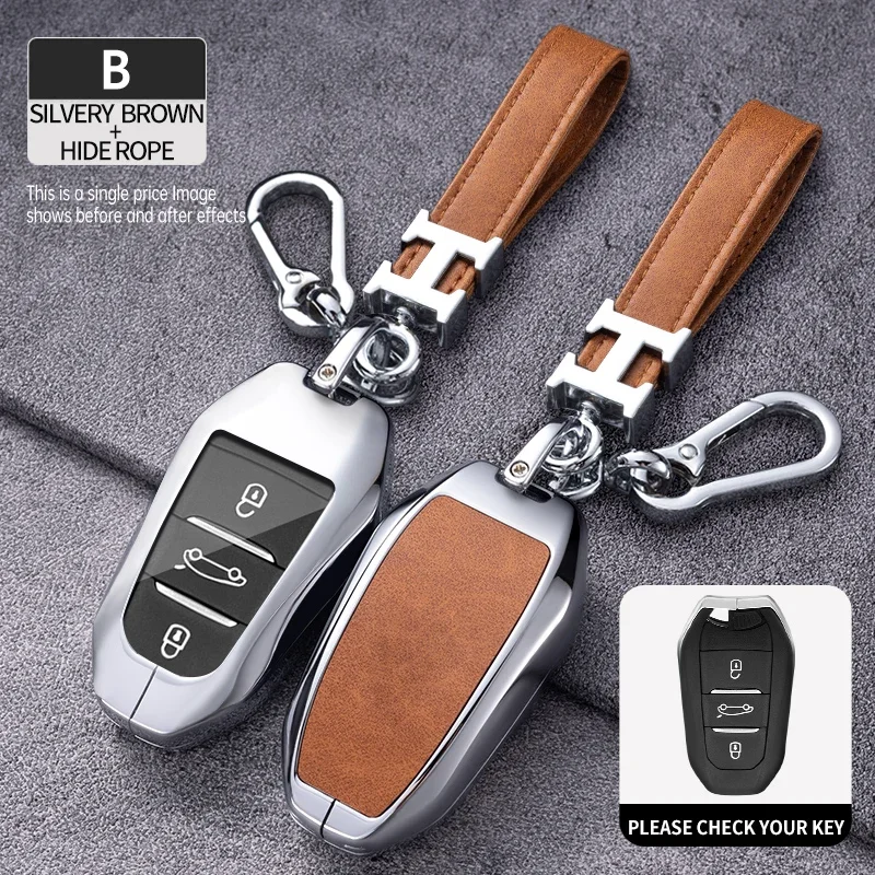 Car Key Case Cover For Citroen C2 C3 C4 C5 C6 Xsara Berlingo For Peugeot 207 307 308 407 607 807 Protector Fob