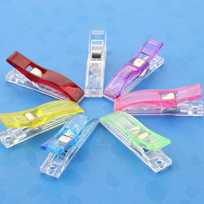 

20PCS Big Clips Multicolor Patchwork Sewing Hemming Tool Accessory Quilting Plastic Clip DIY Crafts Accessories Pince Coutur