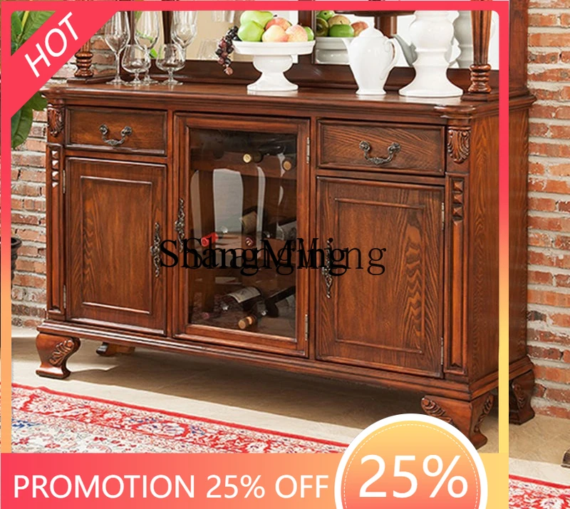 

CL wood dining side cabinet carved storage cabinet living room household storage tea cupboard