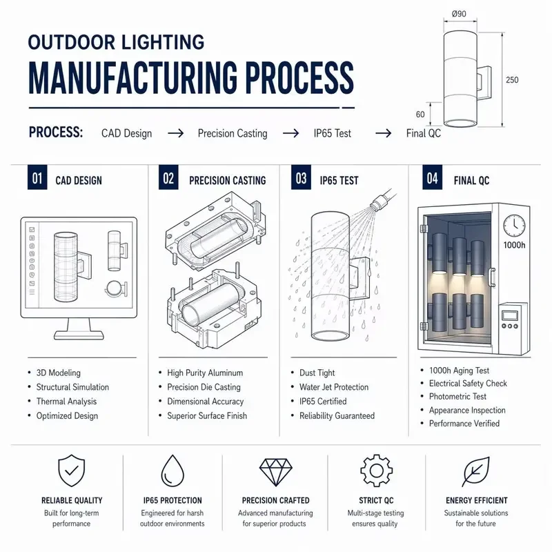 Outdoor Led Wall Light Garden Lamp Waterproof Creativity Nordic Modern Balcony Exterior Wall Outdoor