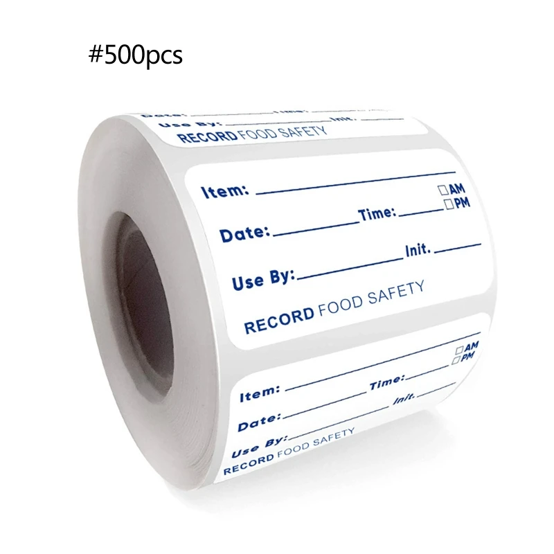 50JC 500pcs/roll Dissolvable Labels Easily Identify Fit for Glass Jars Cans Plastic Bottles Home Restaurant Use