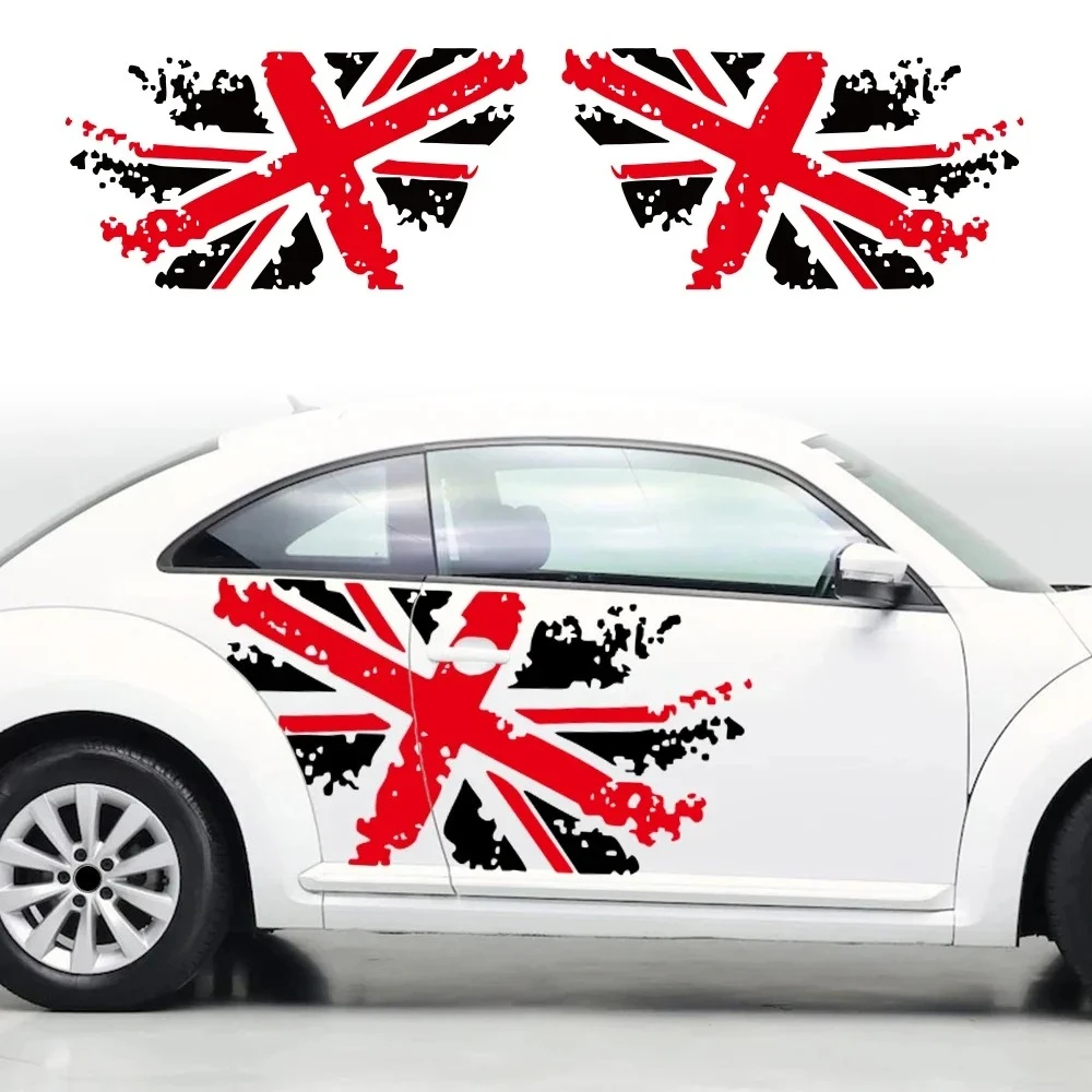 Car Sticker Union Jack Styling Vinyl Decal For Volkswagen VW Beetle Hatchback Cabriolet A5 Car Body Decoration Decal Accessories - view 2