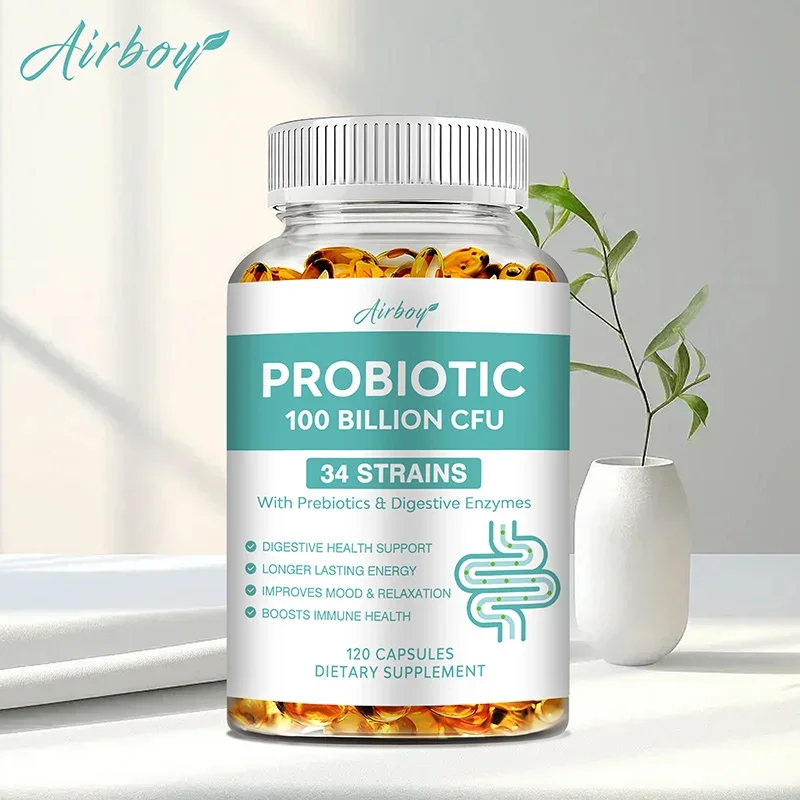 Probiotics 100 Billion CFU - Promotes Overall Digestive Health, Immunity, Gut Health, Gas & Bloating Relief