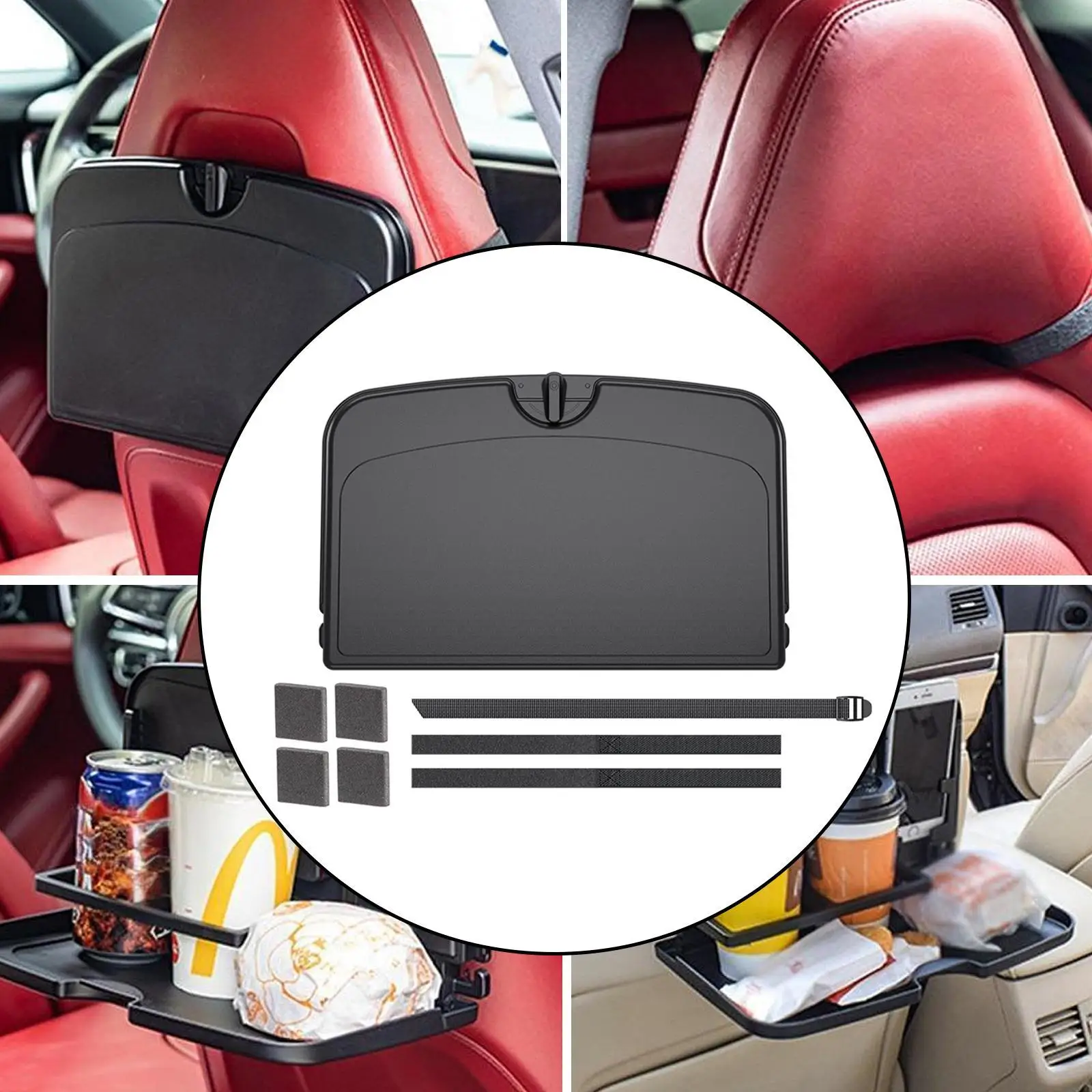 

Универсальный поднос на заднее сиденье автомобиля, поднос для подголовника для питья и еды