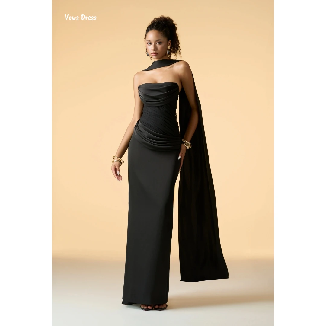 

Vows Party Dress for Wedding Dresses Wedding Party Dress Custom Made Black Elegant Evening Dresses for Woman Luxury Ribbon Prom