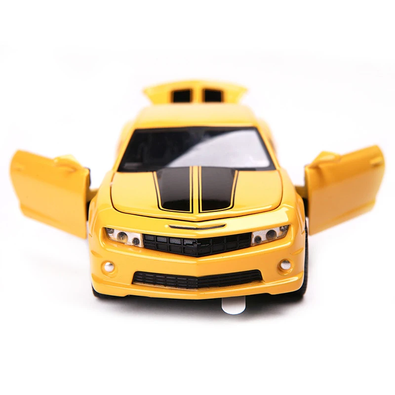 Modelo de carro amarelo chevrolet camaro, feito de metal, fundido, brinquedo, presente para crianças, 1:38