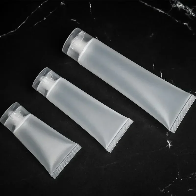 20/30/50/100ml Travel Size Empty Matte Clear Tube Cosmetic Cream Lotion Shampoo Bath Squeeze Lotion Containers Refillable Bottle