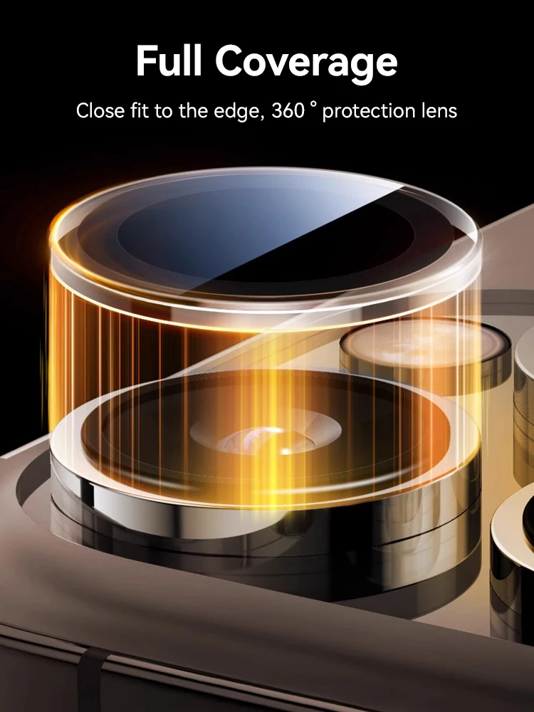 Joyroom عدسة الكاميرا حامي آيفون 17 برو ماكس عدسة الزجاج الخلفي حامي الكاميرا آيفون 16 برو/16 برو ماكس لين فيلم #5