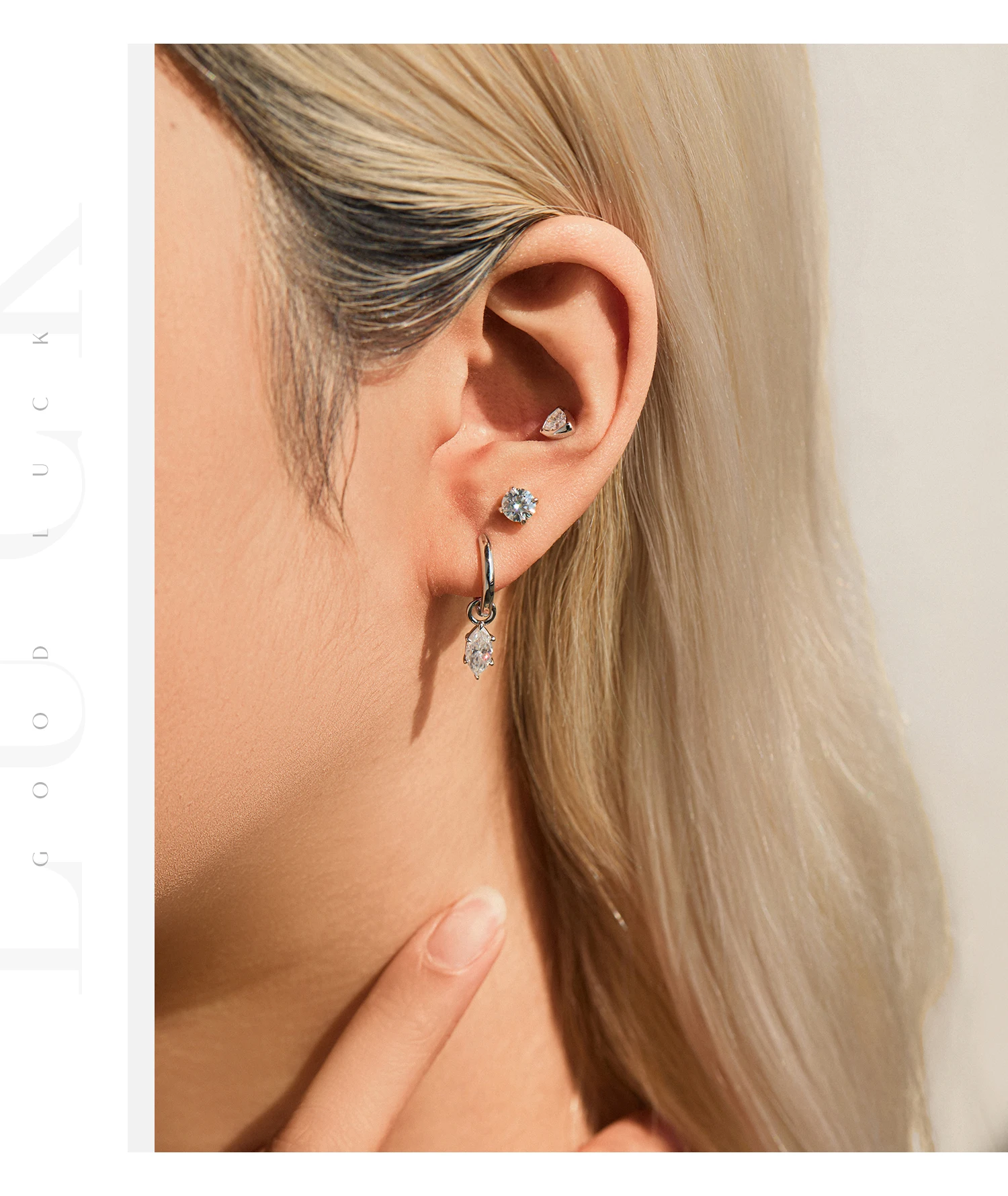 MODIAN 1PC D Moissanite Cartilage Stud 925 Sterling Stapelbare Schraub-Ohrstecker in mehreren Formen für Frauen Urlaubsschmuck – Detail 39