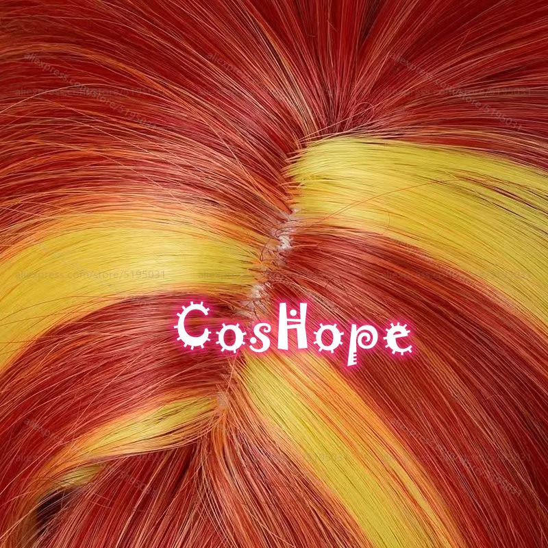 サンセットシマーコスプレウィッグサンシムカーリーウェーブウィッグオレンジ赤黄色かつらコスプレアニメコスプレウィッグ耐熱合成かつら