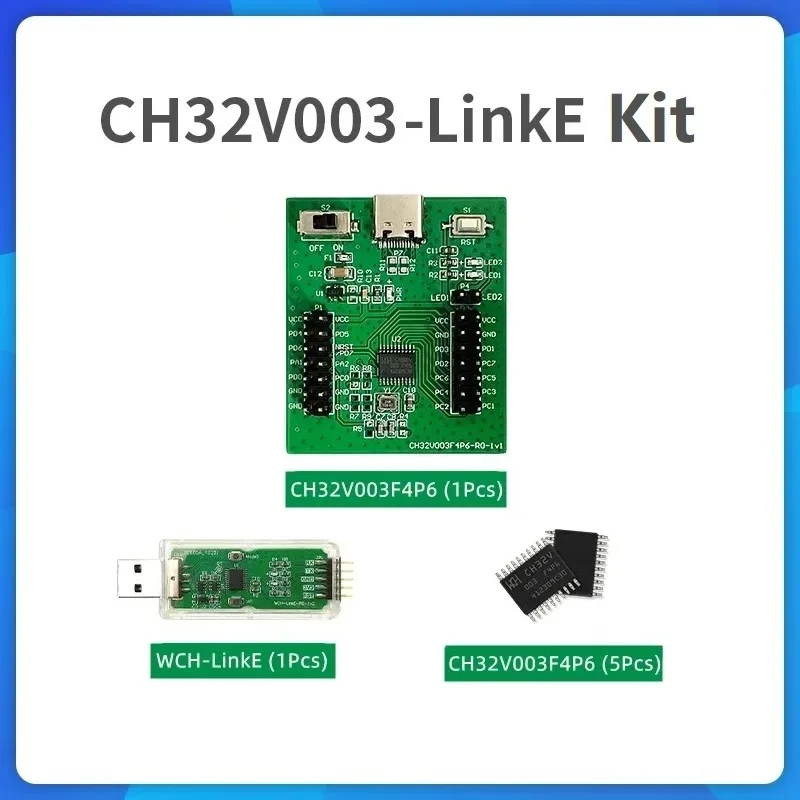 Ch32v003 Development Board Kit Ch32v203 Evaluatiebord 32-Bit Algemene RISC-V Mcu Functionele Applicatie-Evaluatie