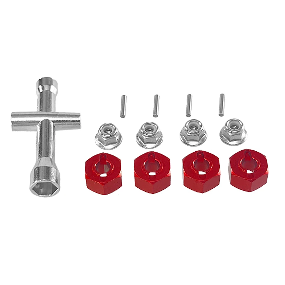For Hyper Go MJX 1/14 14209-10 H14BM 14301-02-03 1/16  h16bm remote  control car upgrade cross wrench hex set M4 nut metal parts