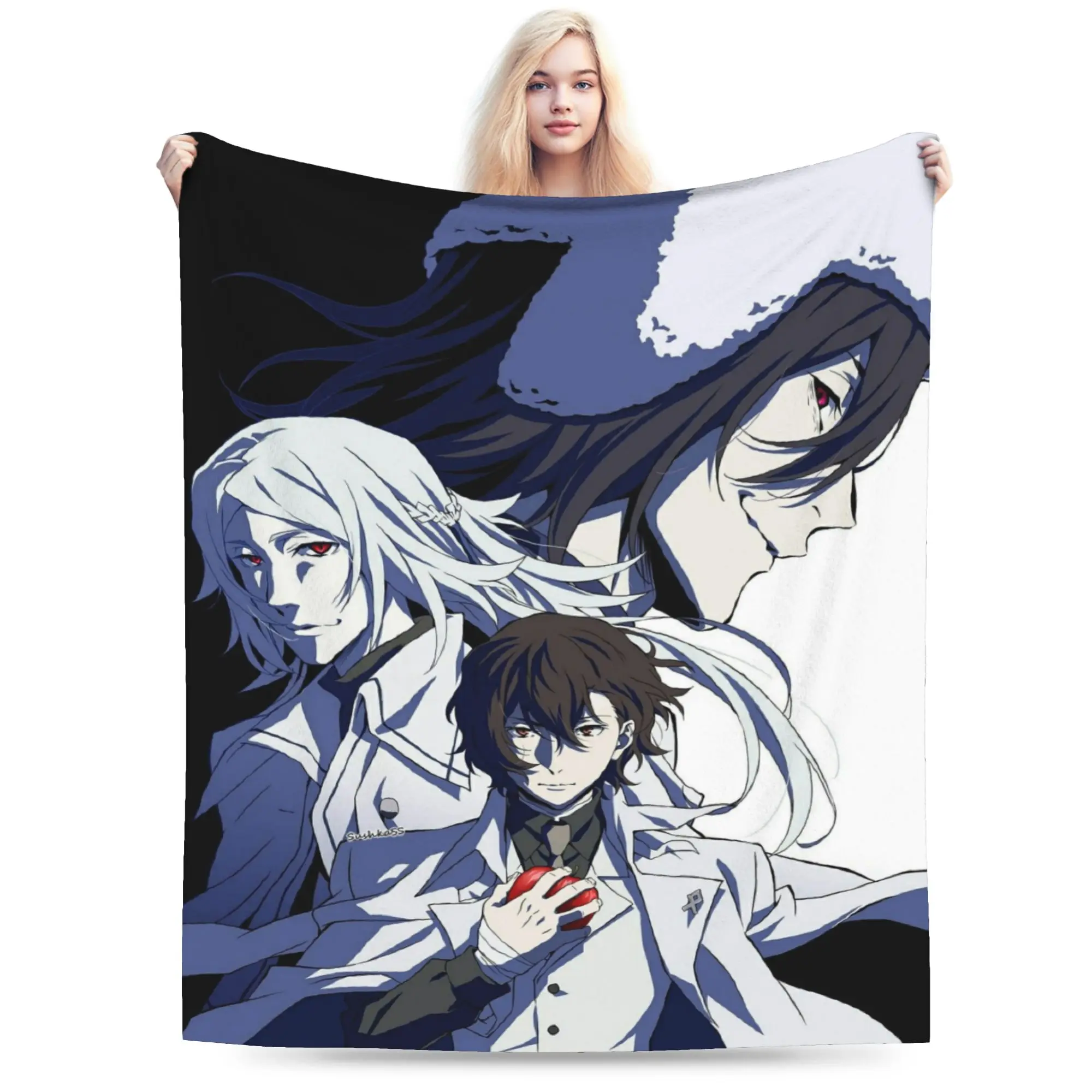 Fyodor D From B-Bungo Stray Dogs Blanket  Warm Soft Print Plush Bedding Throws For Couch Chair Sofa Bed Bedspread Bed Cover