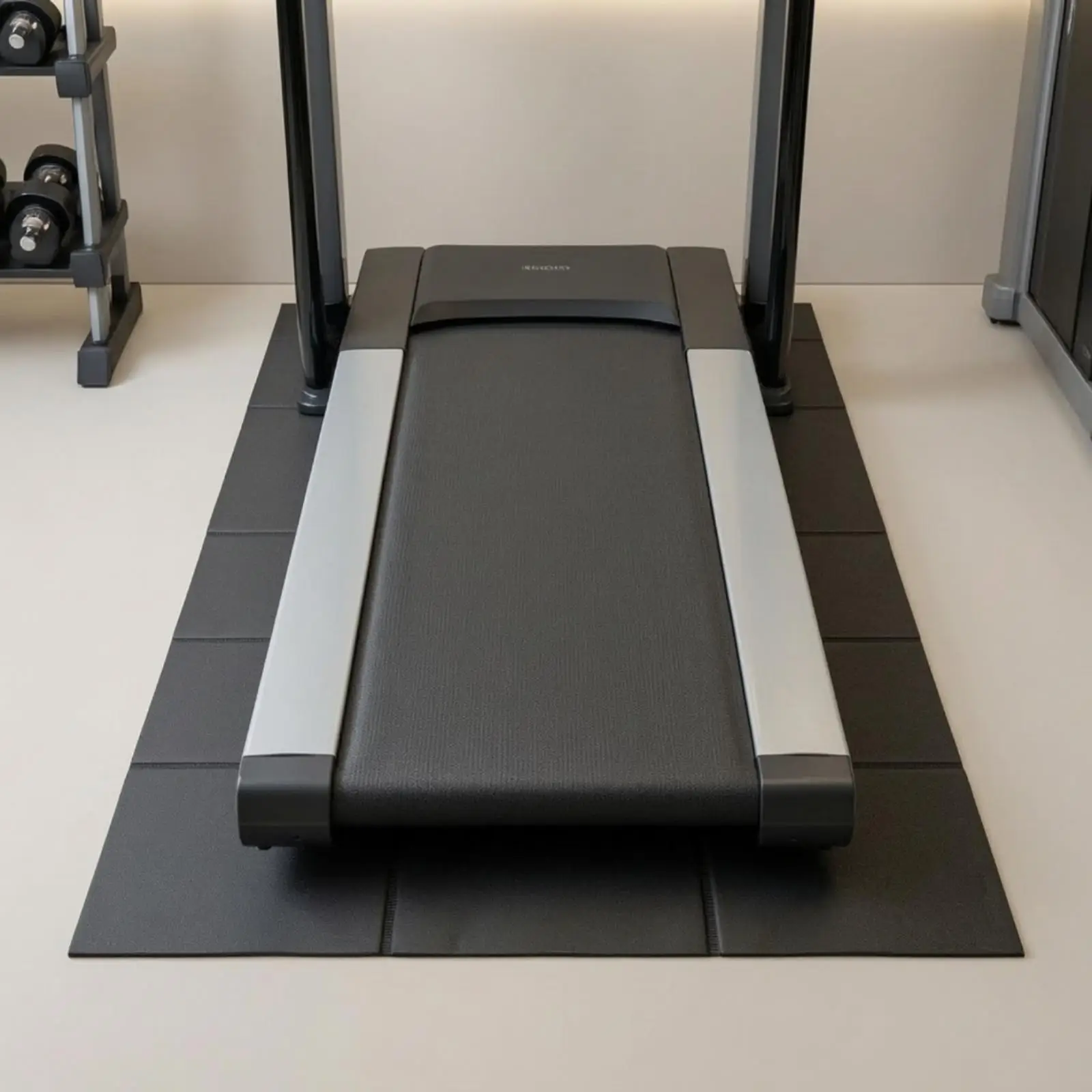 Heavy Duty Gym Floor Mat Foldable PVC Anti Slip Pad for Fitness Equipment Treadmill Protector Scratch Resistant
