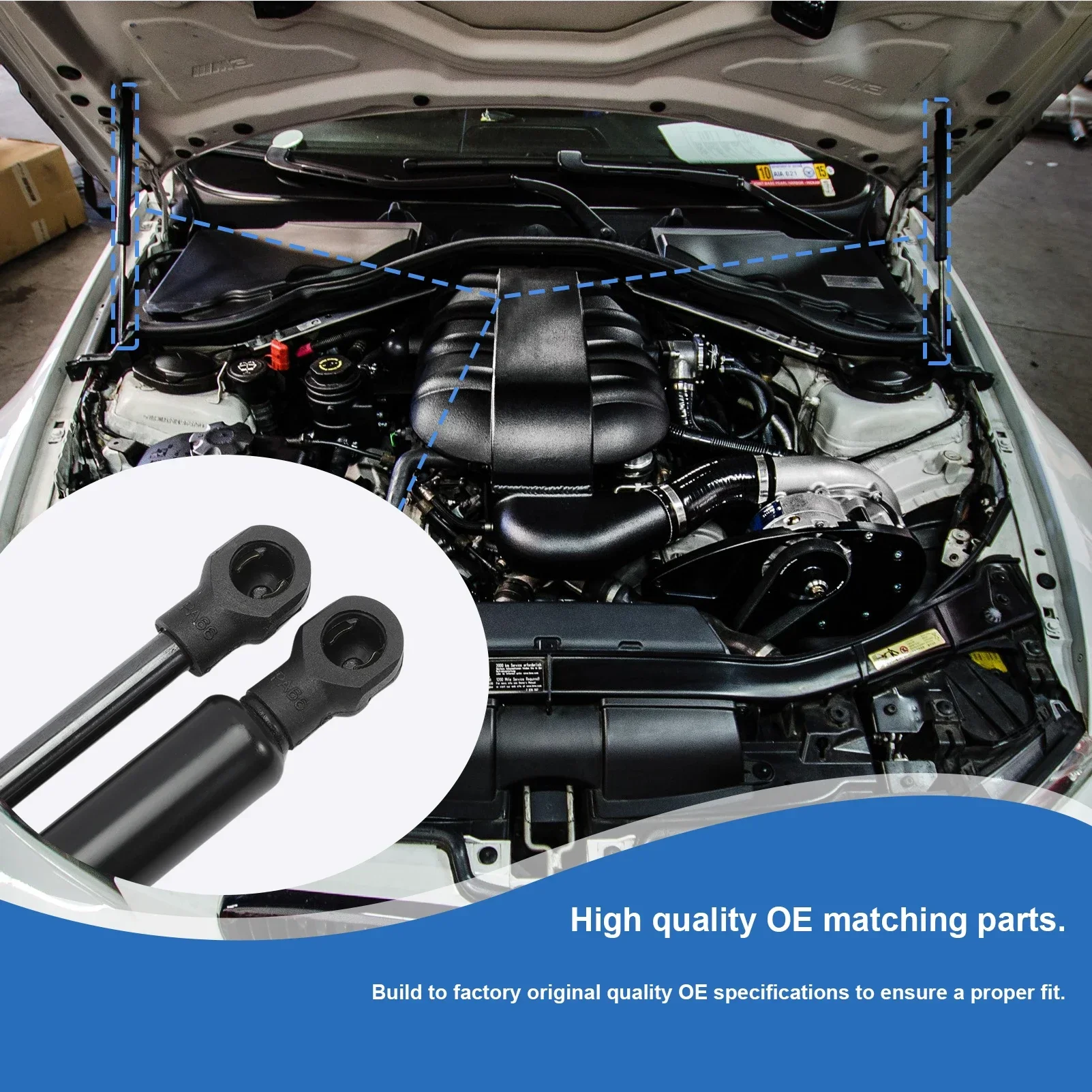 

1 пара газовых стоек переднего капота, пружины 51237060550 для BMW 3 серии 2005-2011 гг.