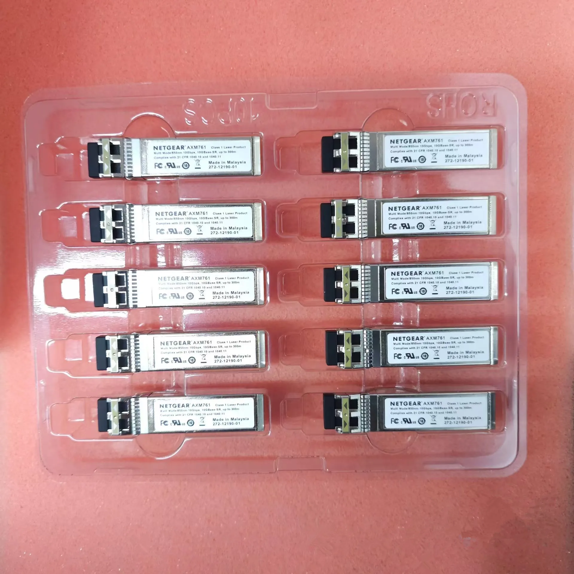 NETGEAR Transceiver SFP 10G Optical Fiber AXM761 272-12190-01 SFP Multimode 850NM 10GB Fiber Transceiver
