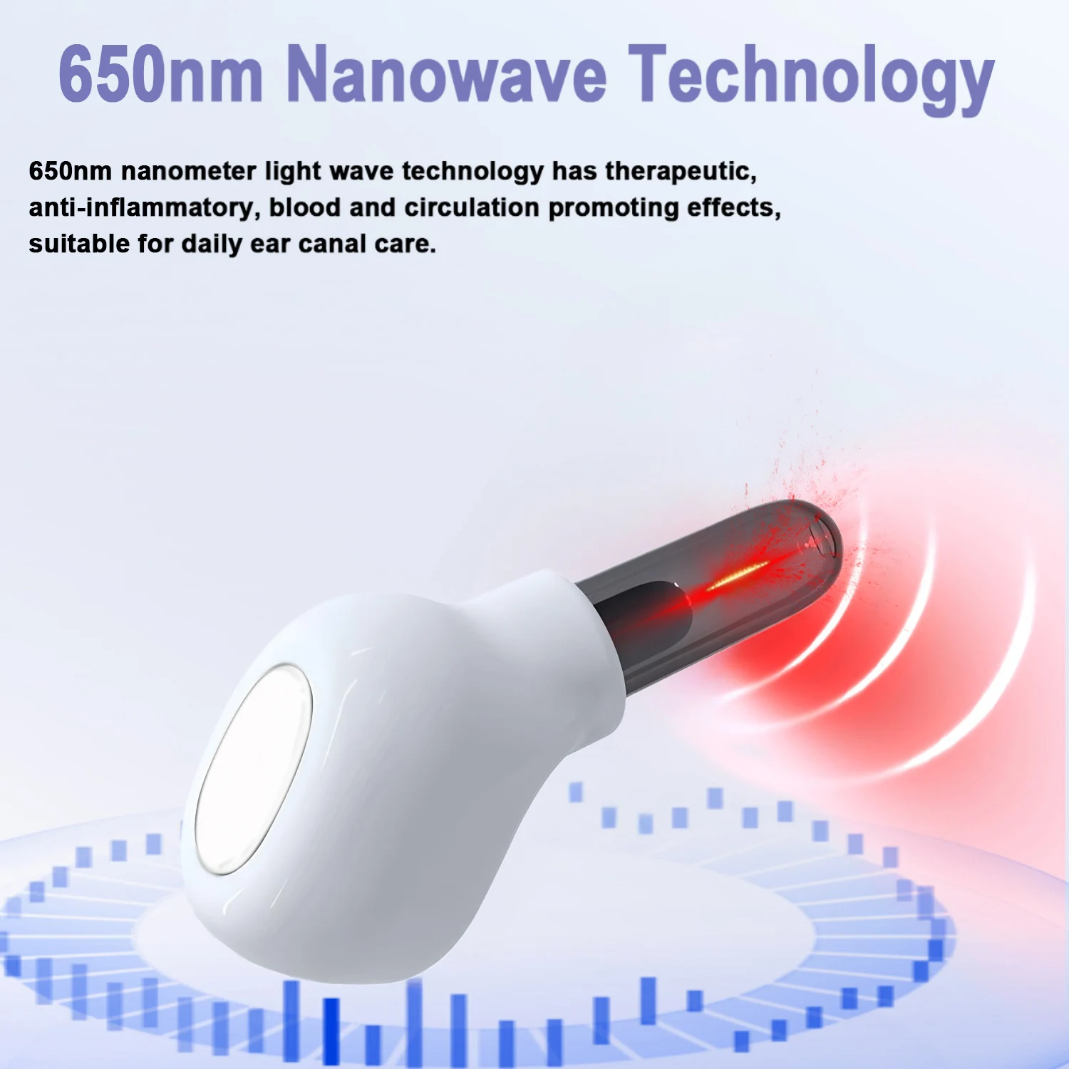 سدادة الأذن التهاب الأذن الوسائط الأذن الليزر 650NM العلاج بالضوء الأحمر التشعيع الأنف/قناة الأذن الليزر طنين الأذن الصمم العلاج الطبيعي متر #2