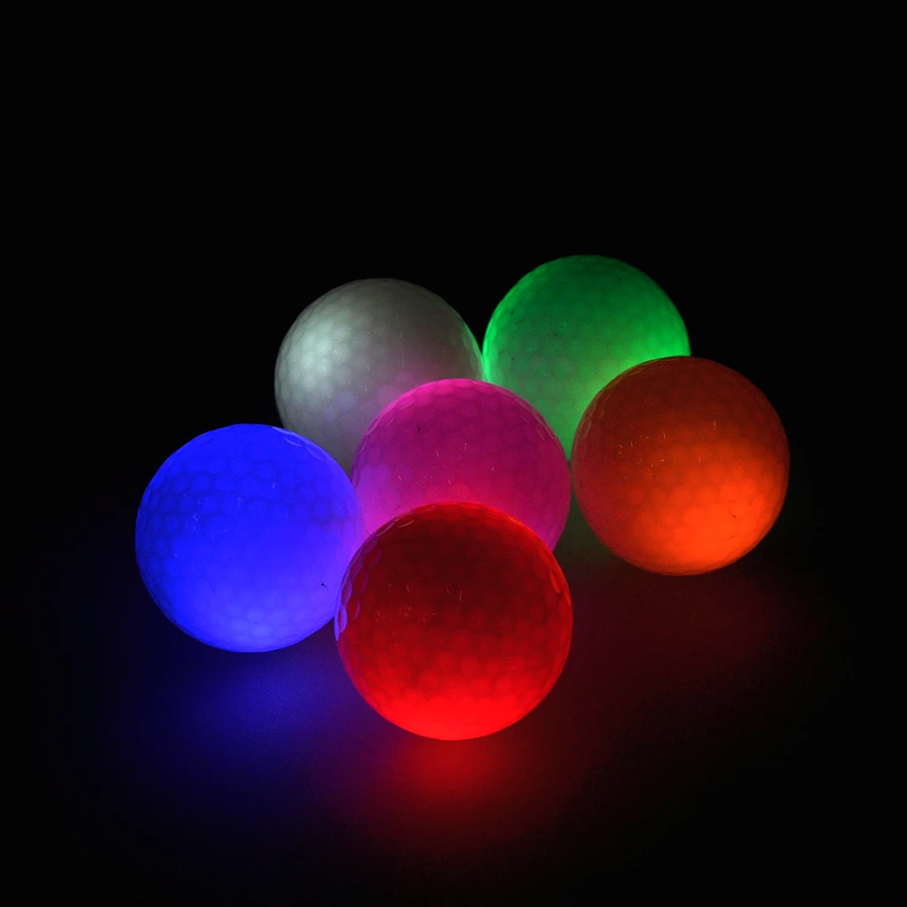 Durable Luminous Golf LED 3-layer Practice Ball Glitter Long Lasting Bright Golf Balls  Glow In The Dark For Night Practice 골프공