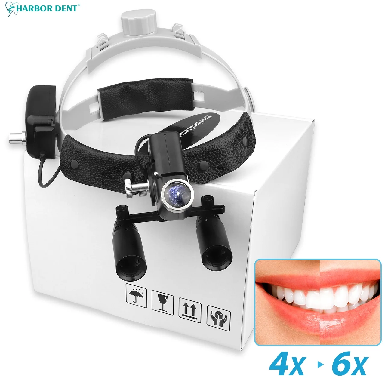 5W Dental Head Mounted Headlamp High Brightness Spotlight 4X/5X/6X High Loupe Clear Imaging Dentistry Observation Spare Part