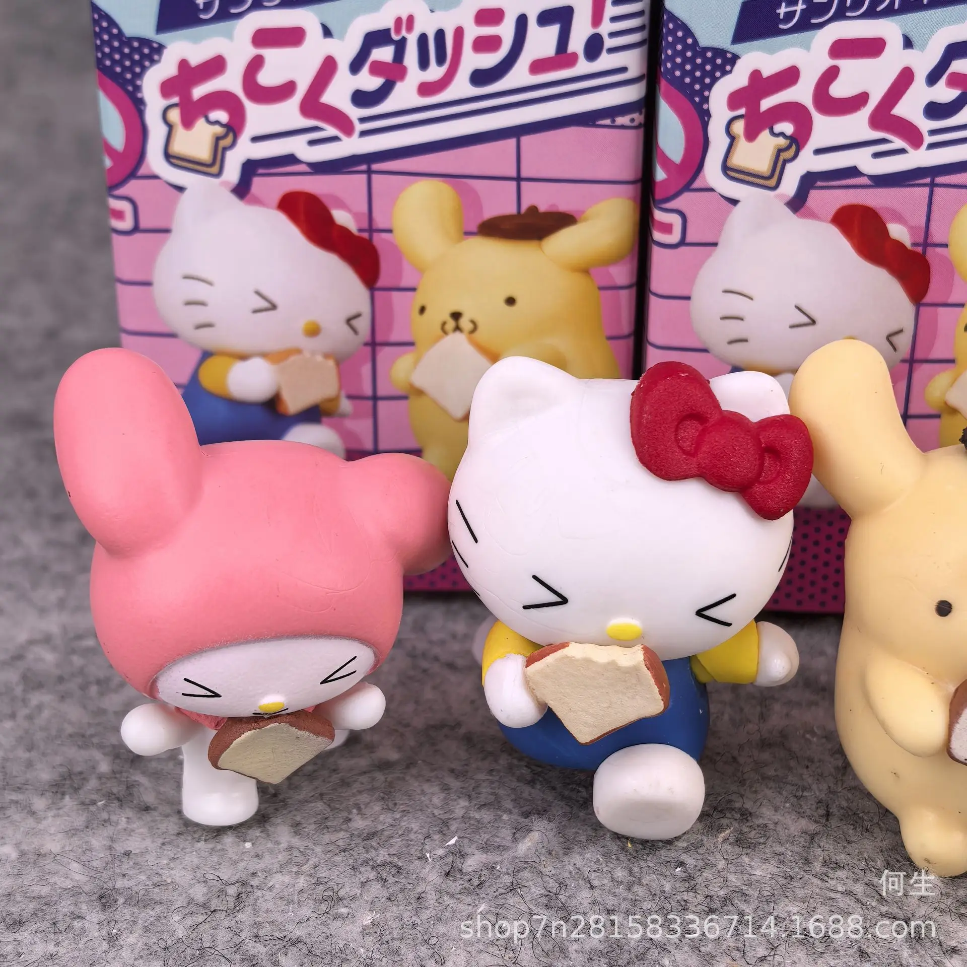Figurki Sanrio Chikoku Dash Hello Kitty Melody Pompompurin Cinnamoroll Mystery Blind Box Prezenty Zabawki Model Anime Kolekcjonerskie