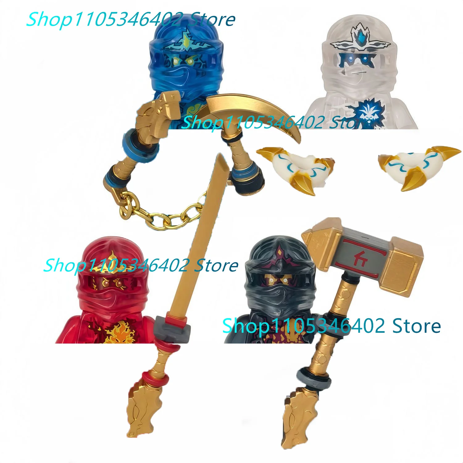 New Toy Anime Cartoon Bricks Dolls Ninja Lloyd Garmadon Kai Zane jay Nya Building Blocks Assembling Toys Model kids Gifts