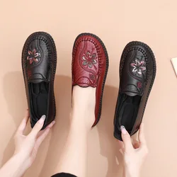 XIHAHA New Vintage Floral Splicing Colored Stitching Hook Loop Flat Shoes Spring Summer Casual Women Flat Shoes Sneakers with