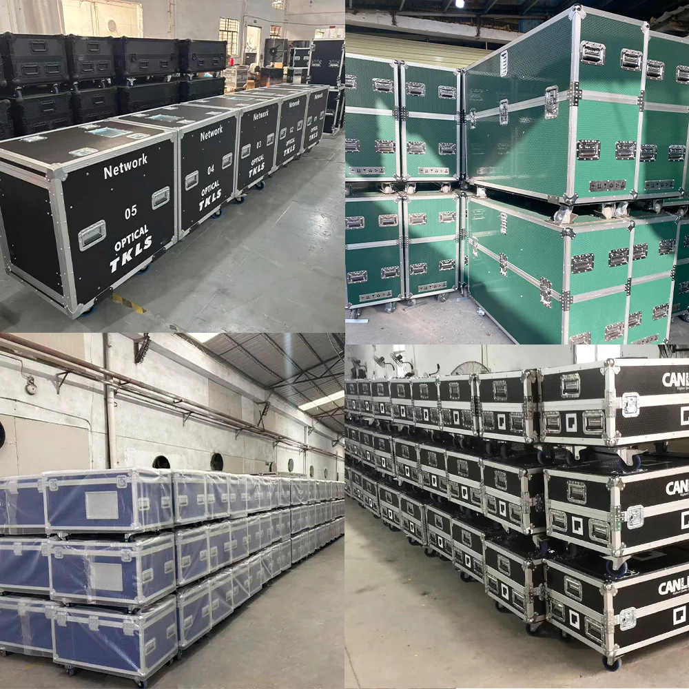 Stage Lighting Flight Case, Aluminum Plywood Custom Road Case, Dual Door Aviation Case with Casters for Spot Beam Wash Lighting