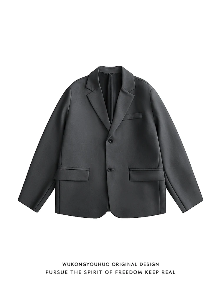 

Осенний ретро-пиджак на одной пуговице, повседневный, свободный, универсальный, удобный, модный, молодежный, длинный, вестерн-стиль