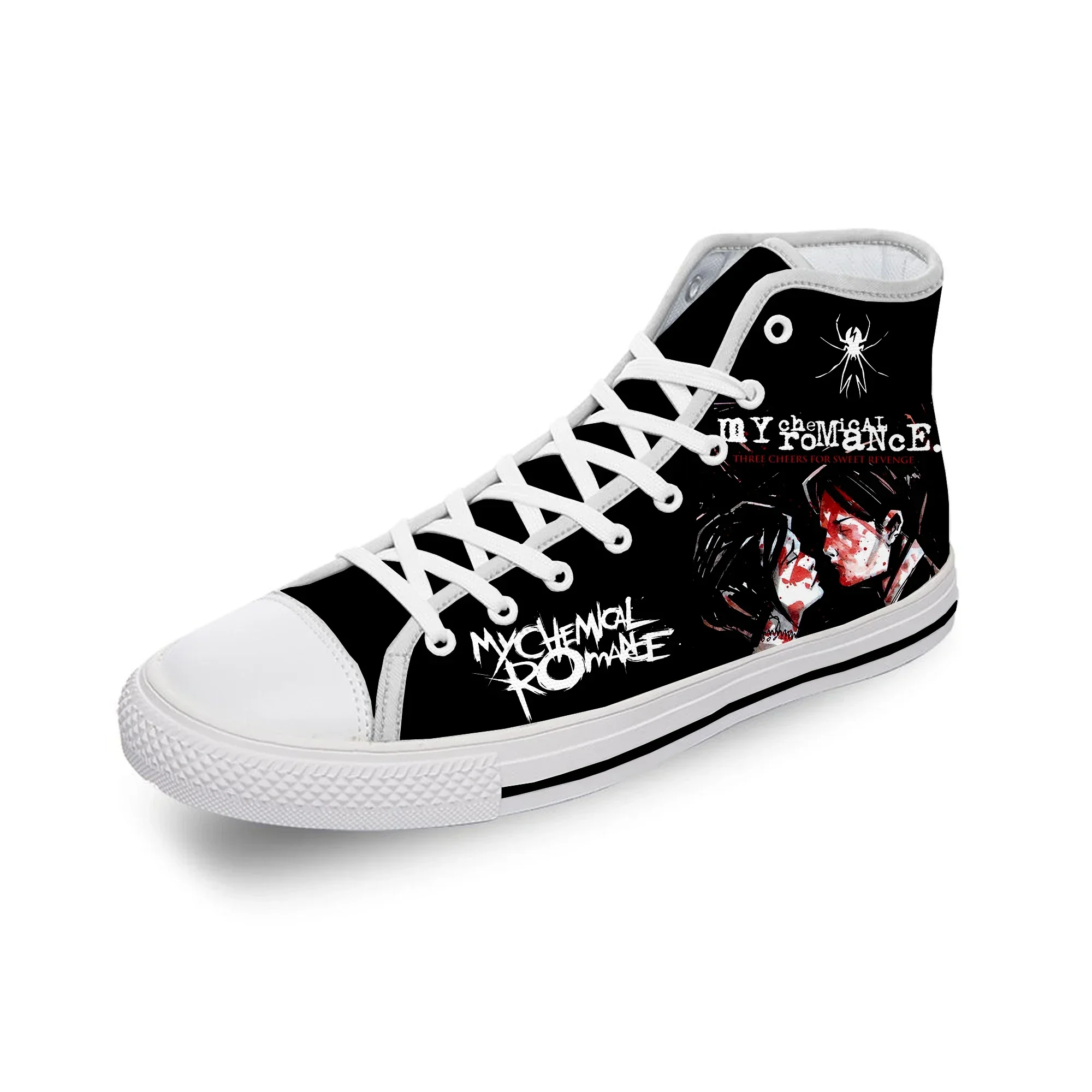 

Модные кроссовки My Chemical Romance MCR Rock Band с 3D-принтом, высокие, из дышащего холста, для мужчин, женщин и подростков