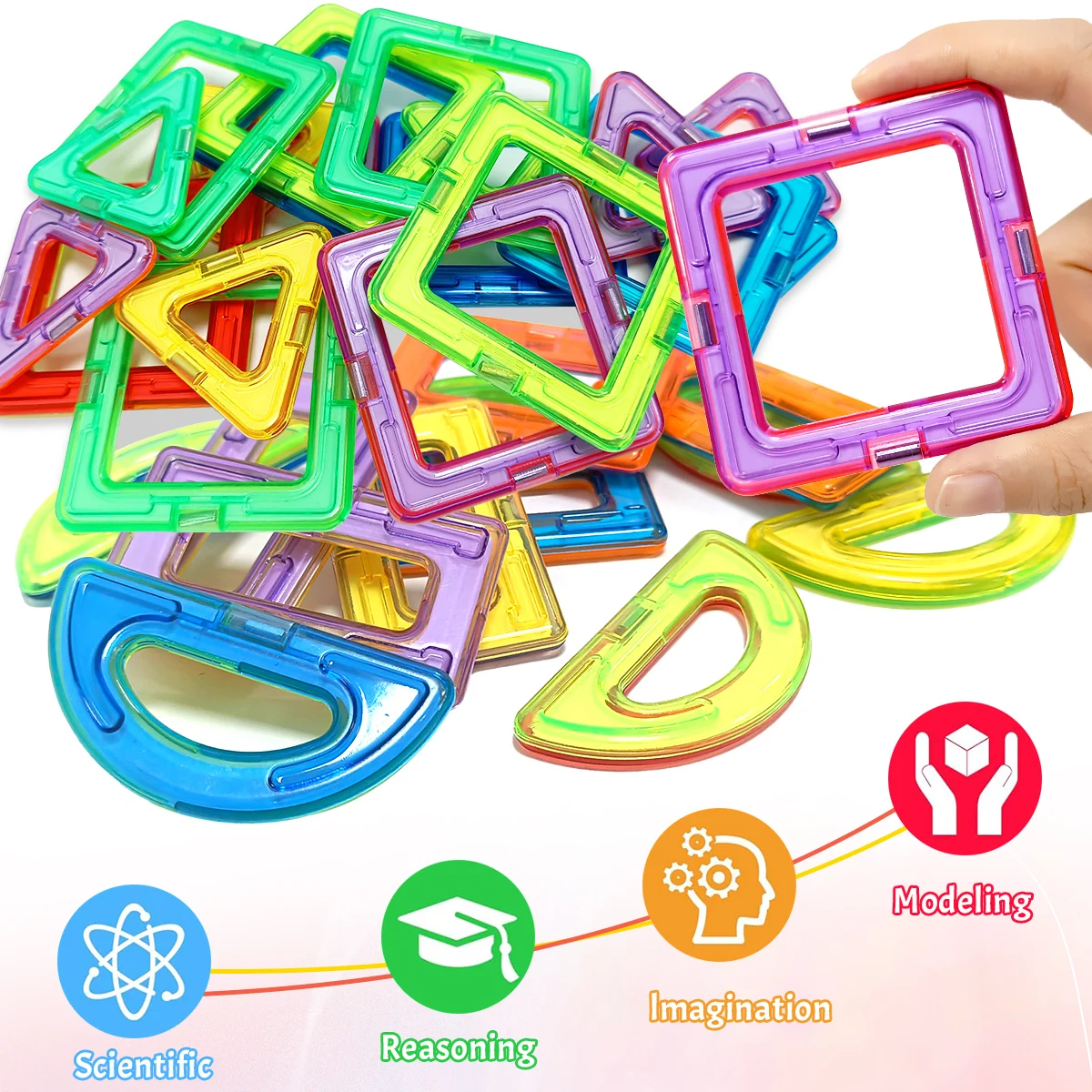 Magnet Toys Big size DIY Magnetic Building Blocks Construction Toys For Kids Building Blocks STEM Toys Learning Educational Toys