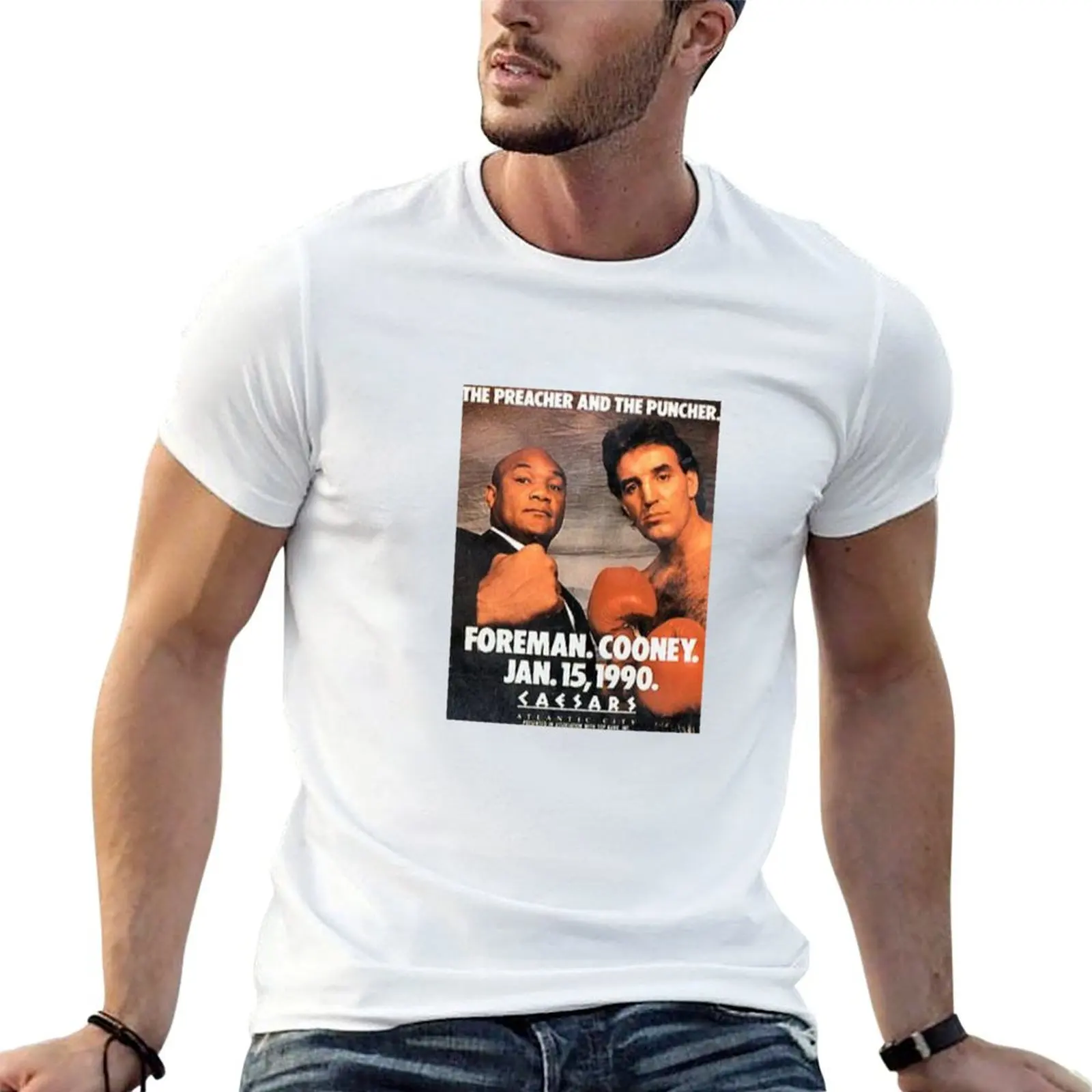 V algodón Foreman hombre camisas camisas 100% camisetas Gerry Cooney t camiseta hombre t para gráfico George