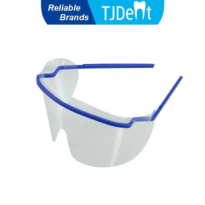 TJDent 10pcs Disposable Dental Safety Protective Goggles Anti-spray Frameless Half Face Shield Protecte Eyewear Simple Tools