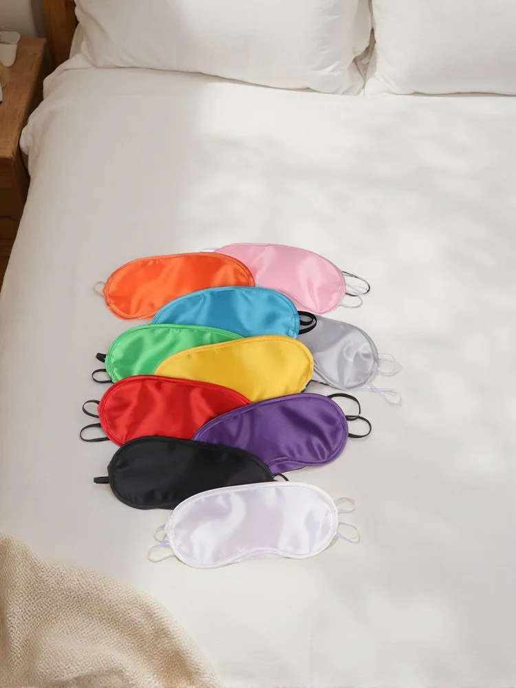 1 szt. Jedwabna maska do spania na oczy, wyściełana, komfortowa osłona na oczy, opaska do spania, podróży, relaksu, odpoczynku, unisex, opaski na oczy — zdjęcie 2