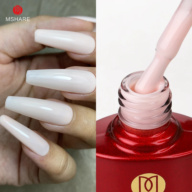 MSHARE Rose Milky Builder Nail Gel in A Bottle Baby Boomer Nail Gel Milky Builder Extension Gel