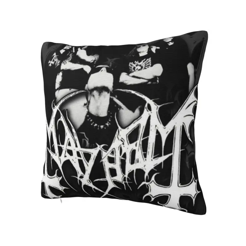 Custom Rock Mayhem Band Cushion Cover Sofa Living Room Square Throw Pillow Case