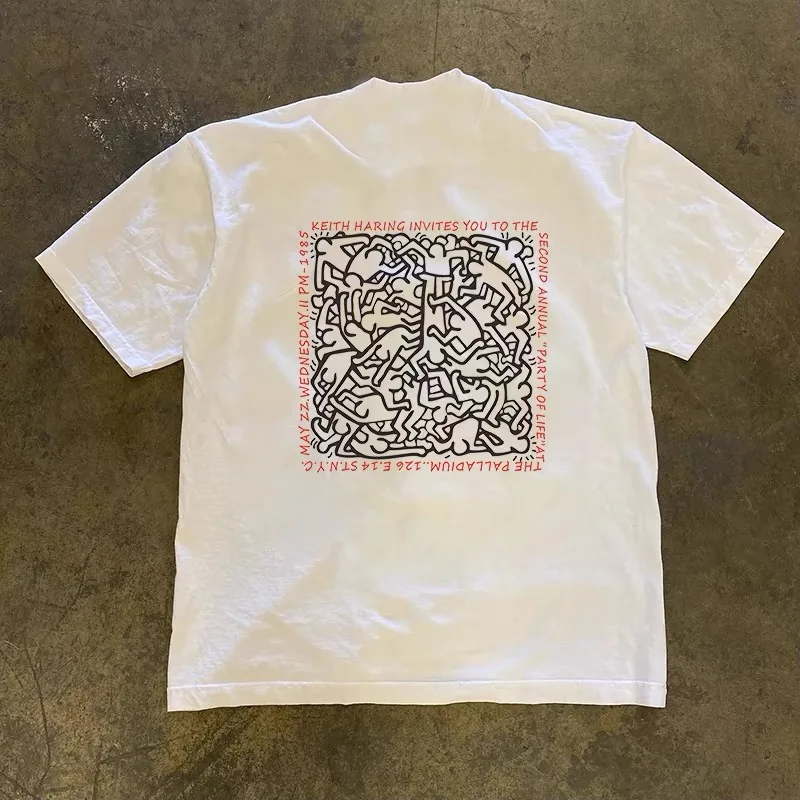 pure-cotton-260g-heavyweight-short-sleeve-t-shirt-couple-style-chaos-crowd-design-casual-streetwear-for-men-and-women