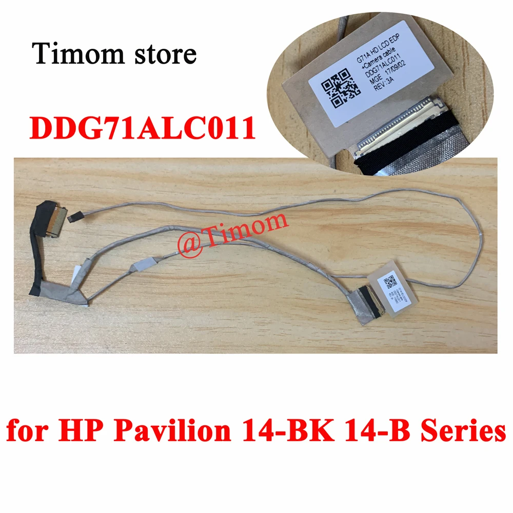 for HP Pavilion 14-BK 14-B Series LCD Video Screen Cable Original 100% Testing Worked G71A HD LCD EDP + Camera Cable DDG71ALC011