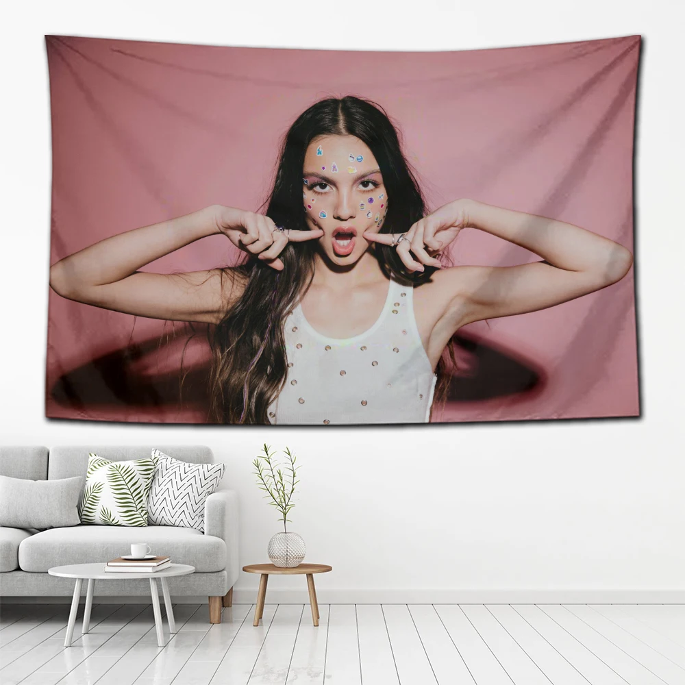 2024 Olivia Cool Rodrigos Tapestry Decoration Flag Living Room Wall Hanging Bedroom Wall Carpets tapestries